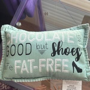 Decorative Pillow with Fun Quote - Mint Green